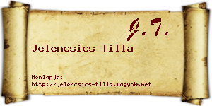 Jelencsics Tilla névjegykártya